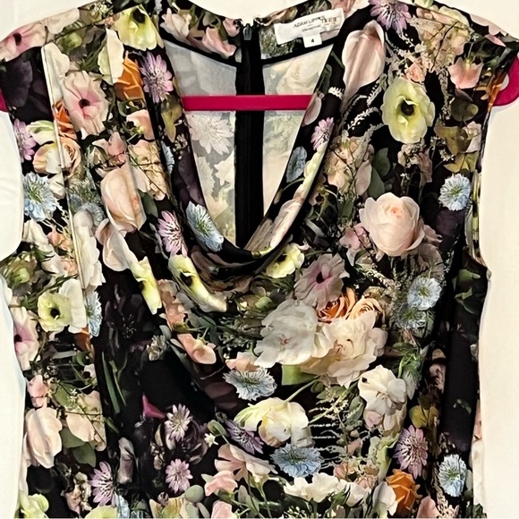 Adam Lippes Collective Women's Top Black Floral Sleeveless Wrap Blouse Size 4 - Picture 7 of 7
